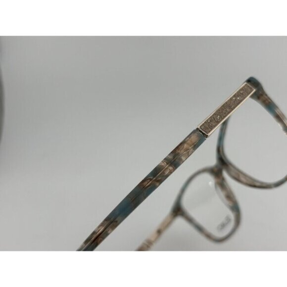 DELANCY DEL 150 BLUE 54-16-140 Blue Brown Marble Glitter Plastic Glasses Frames - Picture 6 of 9